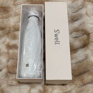 S'well White Bottle with Apple Logo